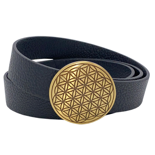 BLUME DES LEBENS - Kunstleder - Gürtelbreite 3cm