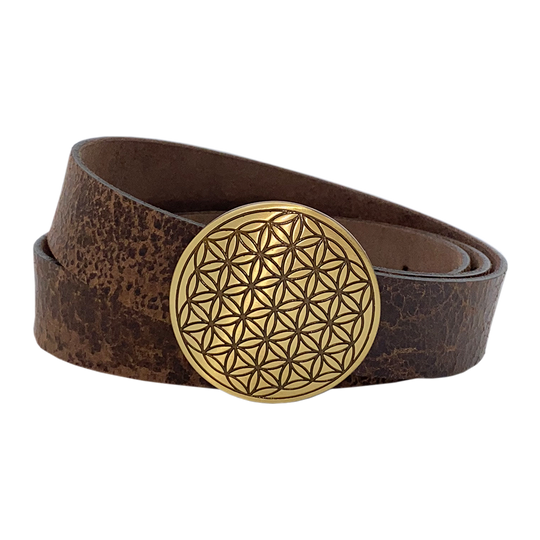 BLUME DES LEBENS - Leder - Gürtelbreite 3cm