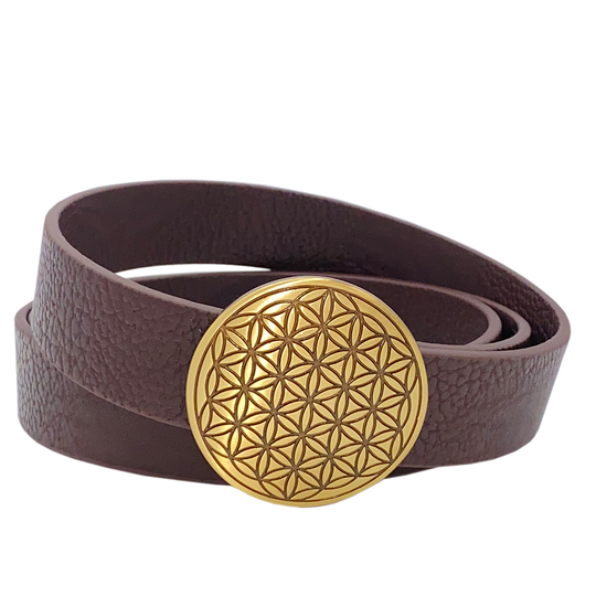 BLUME DES LEBENS - Kunstleder - Gürtelbreite 3cm