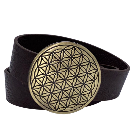 BLUME DES LEBENS - Kunstleder - Gürtelbreite 4cm