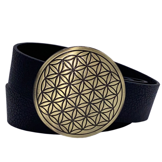 BLUME DES LEBENS - Kunstleder - Gürtelbreite 4cm