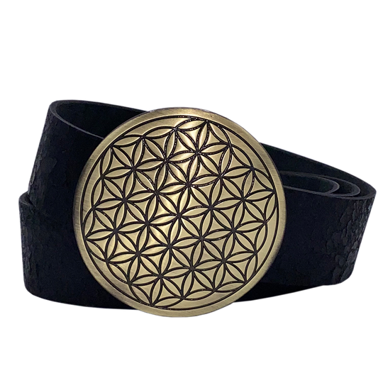 BLUME DES LEBENS - Leder - Gürtelbreite 4cm