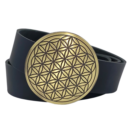 BLUME DES LEBENS - Leder - Gürtelbreite 4cm