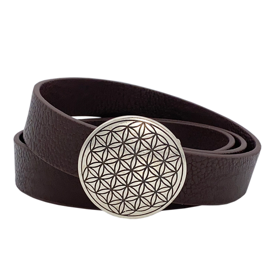 BLUME DES LEBENS - Kunstleder - Gürtelbreite 3cm