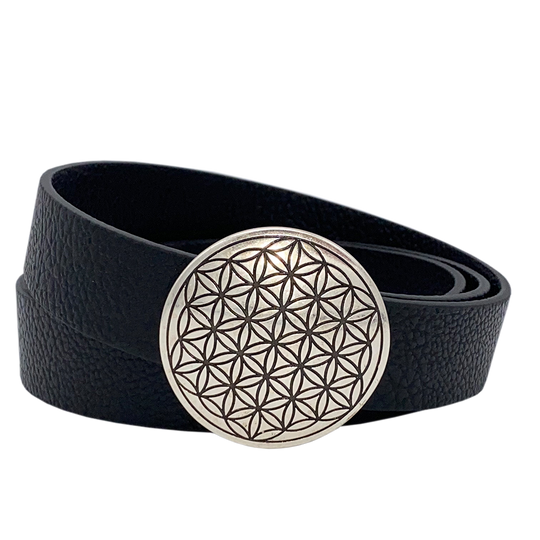 BLUME DES LEBENS - Kunstleder - Gürtelbreite 3cm