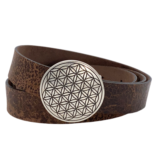 BLUME DES LEBENS - Leder - Gürtelbreite 3cm