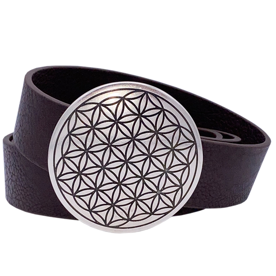 BLUME DES LEBENS - Kunstleder - Gürtelbreite 4cm