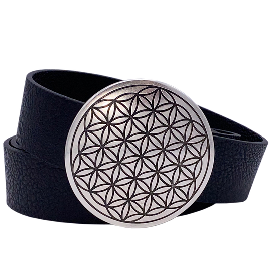 BLUME DES LEBENS - Kunstleder - Gürtelbreite 4cm