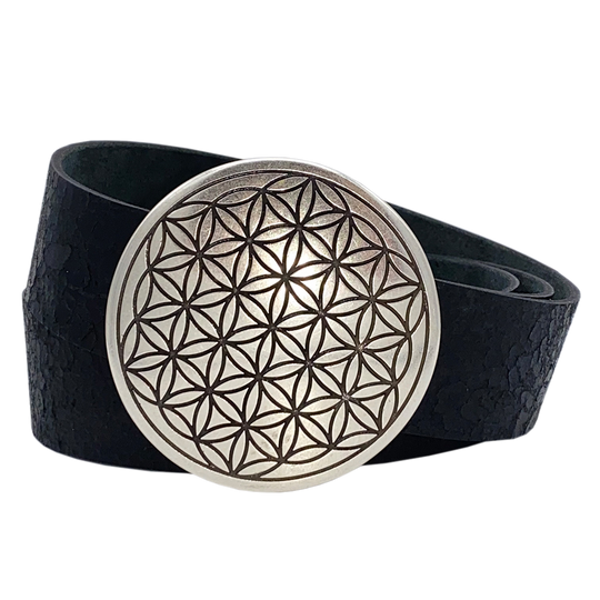 BLUME DES LEBENS - Leder - Gürtelbreite 4cm
