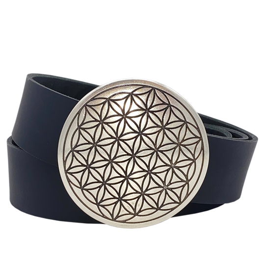 BLUME DES LEBENS - Leder - Gürtelbreite 4cm