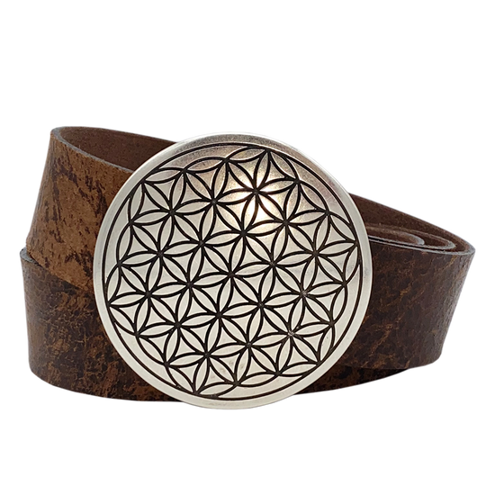 BLUME DES LEBENS - Leder - Gürtelbreite 4cm