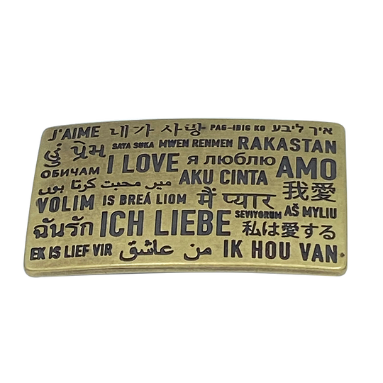 ICH LIEBE - Messing - 5,5x9cm