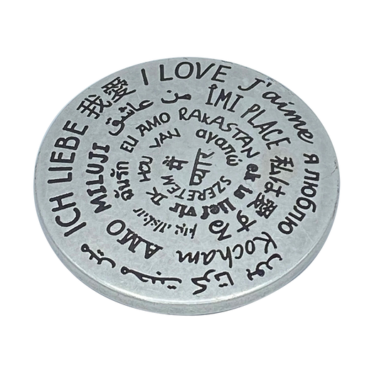 ICH LIEBE - Silber - Ø 7,5cm