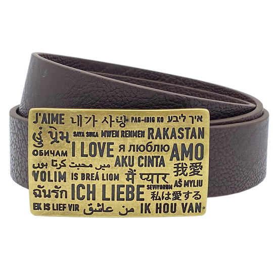 ICH LIEBE - Kunstleder - Gürtelbreite 4cm