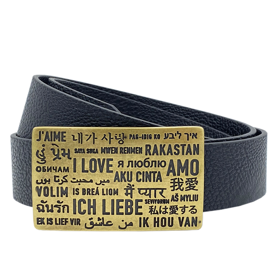 ICH LIEBE - Kunstleder - Gürtelbreite 4cm