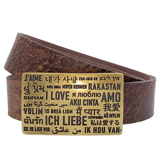 ICH LIEBE - Leder - Gürtelbreite 4cm
