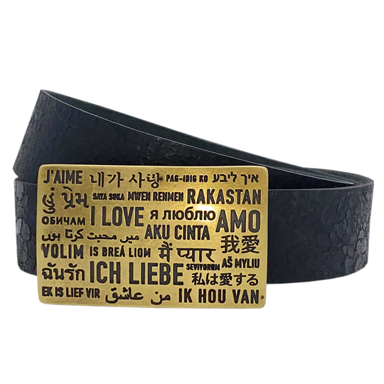 ICH LIEBE - Leder - Gürtelbreite 4cm