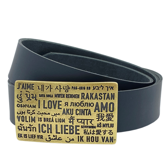 ICH LIEBE - Leder - Gürtelbreite 4cm