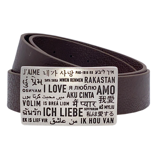 ICH LIEBE - Kunstleder - Gürtelbreite 4cm