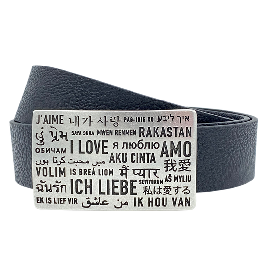 ICH LIEBE - Kunstleder - Gürtelbreite 4cm