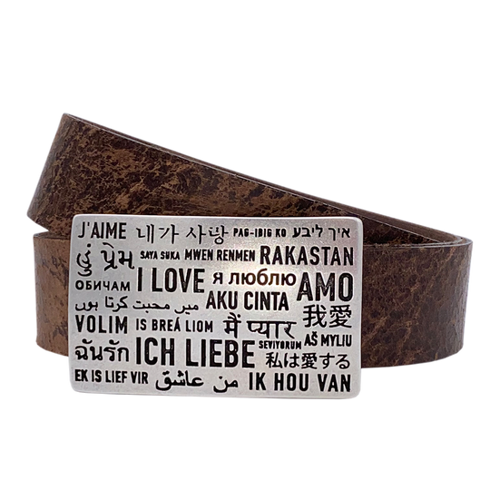 ICH LIEBE - Leder - Gürtelbreite 4cm