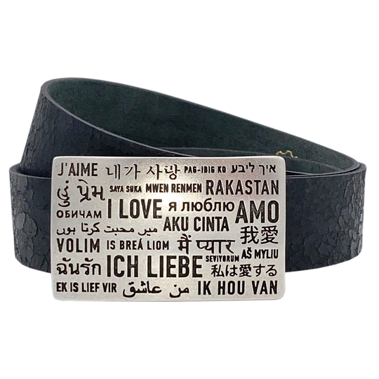 ICH LIEBE - Leder - Gürtelbreite 4cm