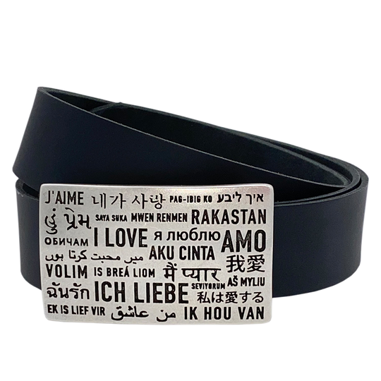 ICH LIEBE - Leder - Gürtelbreite 4cm