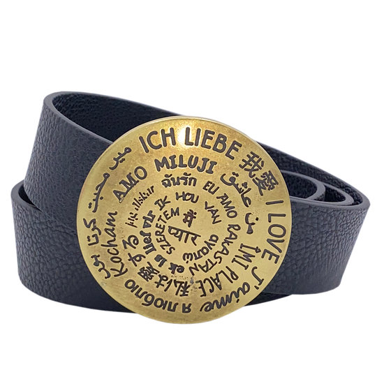 ICH LIEBE - Kunstleder - Gürtelbreite 4cm