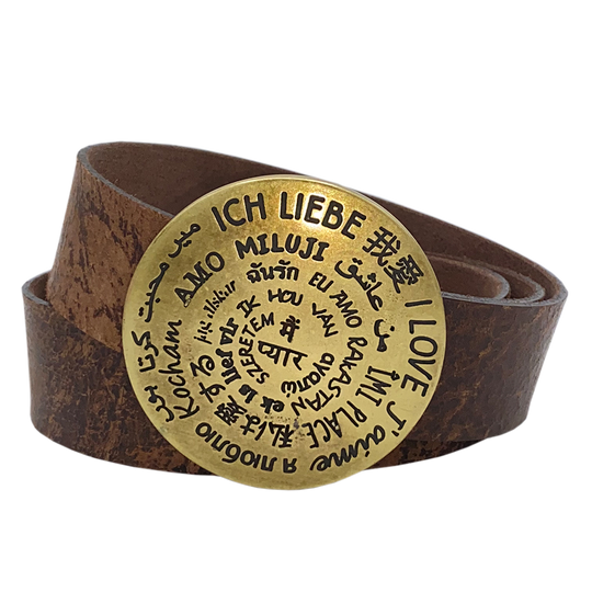 ICH LIEBE - Leder - Gürtelbreite 4cm