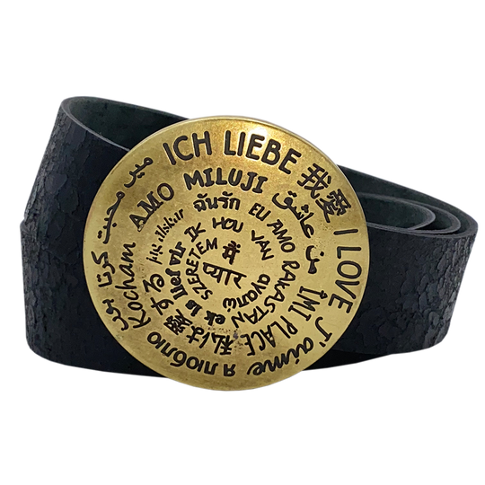 ICH LIEBE - Leder - Gürtelbreite 4cm