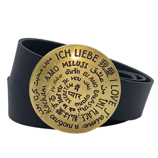 ICH LIEBE - Leder - Gürtelbreite 4cm