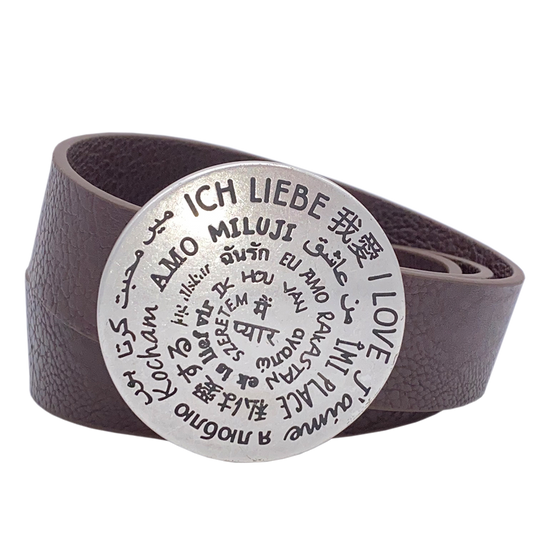 ICH LIEBE - Kunstleder - Gürtelbreite 4cm