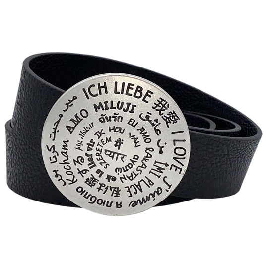 ICH LIEBE - Kunstleder - Gürtelbreite 4cm