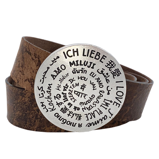 ICH LIEBE - Leder - Gürtelbreite 4cm