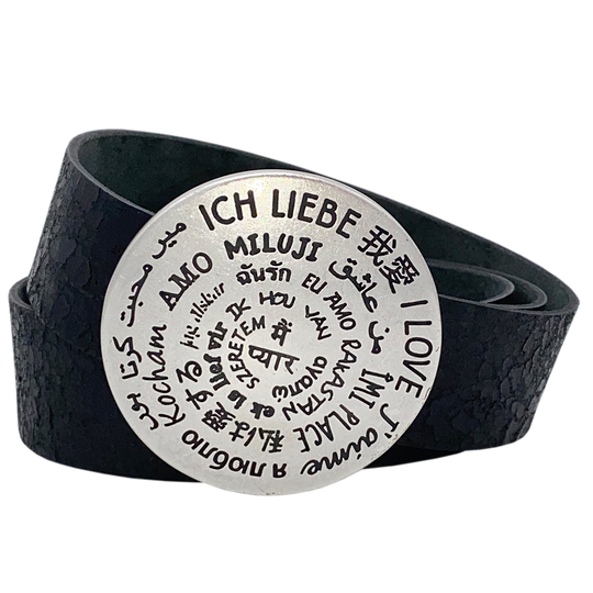 ICH LIEBE - Leder - Gürtelbreite 4cm