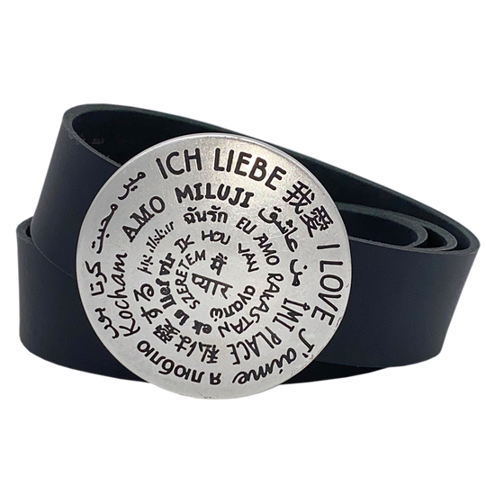 ICH LIEBE - Leder - Gürtelbreite 4cm